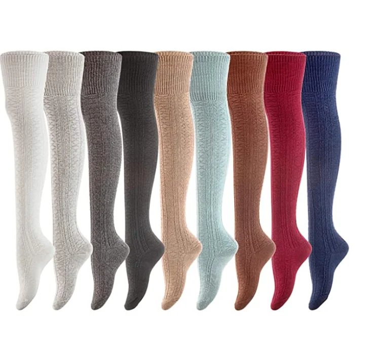 thigh high winter socks