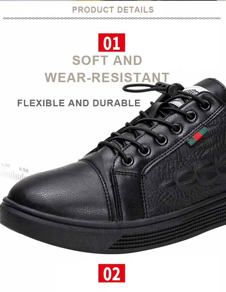 2024 Fashion Breathable Leather Casual Canvas Shoes Men S Black Leisure   H40f20e9fb76a4cc6aa44e1ce359986f25 