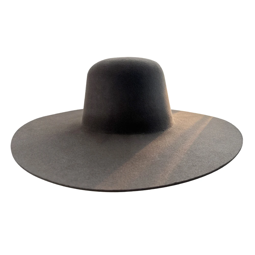 Custom Block Open Crown Stiff Wide Brim Multi Color Handmade Vintage Hat Body New Fashion Blend Felt Hoods of Beaver Hat Body