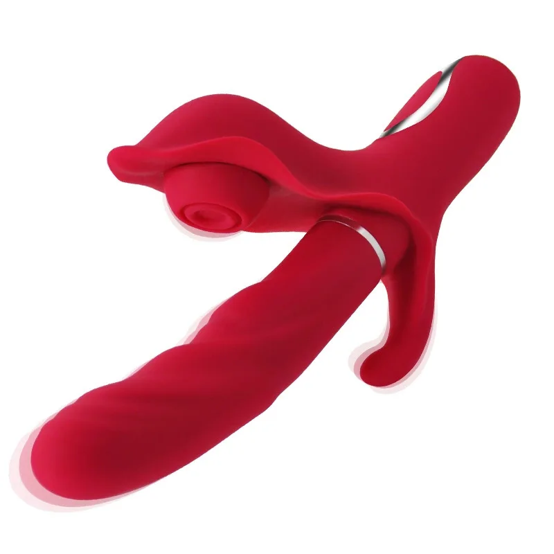 3-in-1 Thrusting Dildo With G-Spot Rabbit Vibrator Clitoral Stimulator Prostate Massager 10 Sucking 10 Vibration Modes Anal Toys_voghion.com