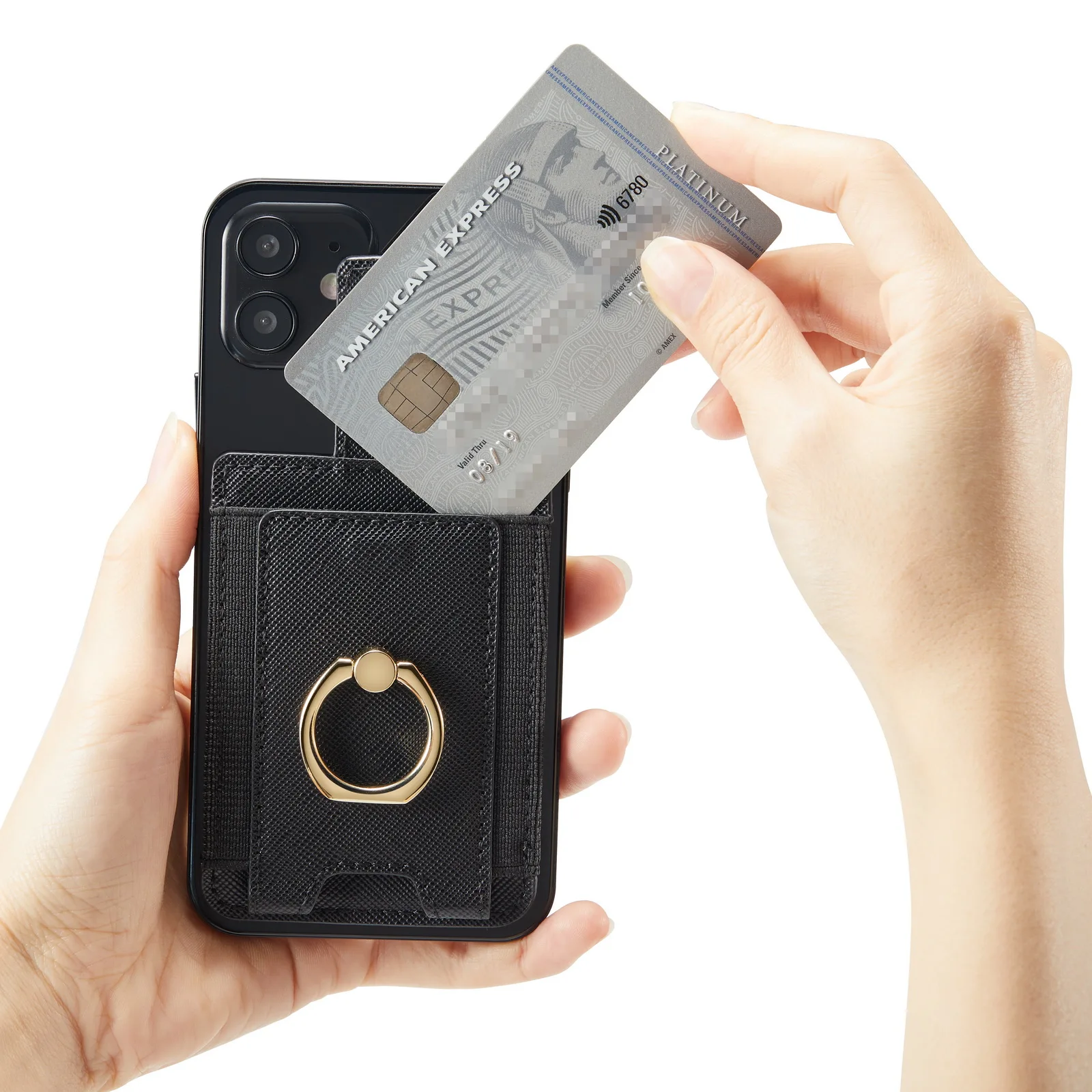 Sticky Wallet for Back of Phone Slim Magnetic Holder