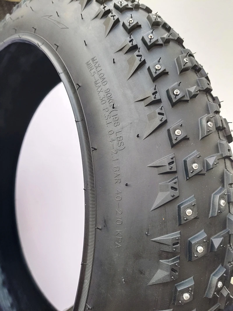 Bike Studded Tire 20x4.0 Snow Stud Fat Bicycle Rubber Tire 3.0 4.0 Inch