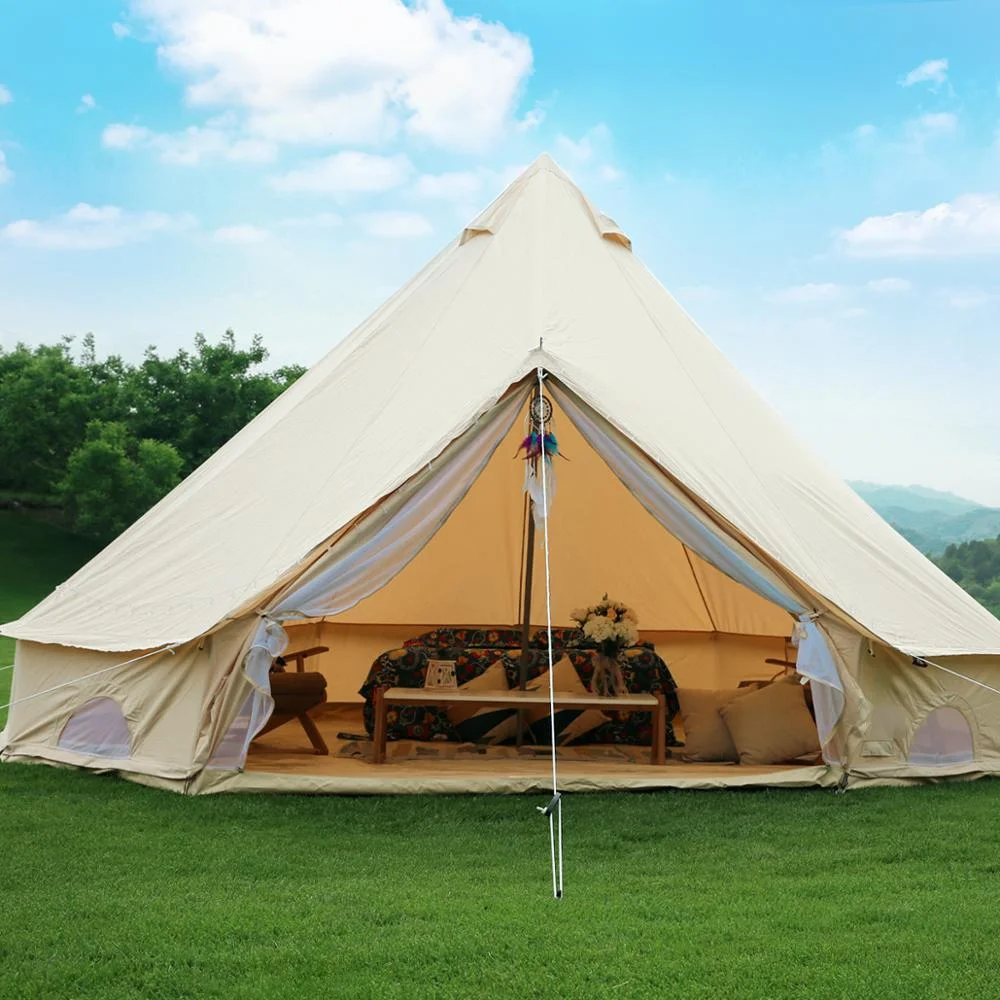 Bell Tent Canvas Tent Cabin 3M 4M 5M 6M 7M Garden Big Outdoor - Main Image