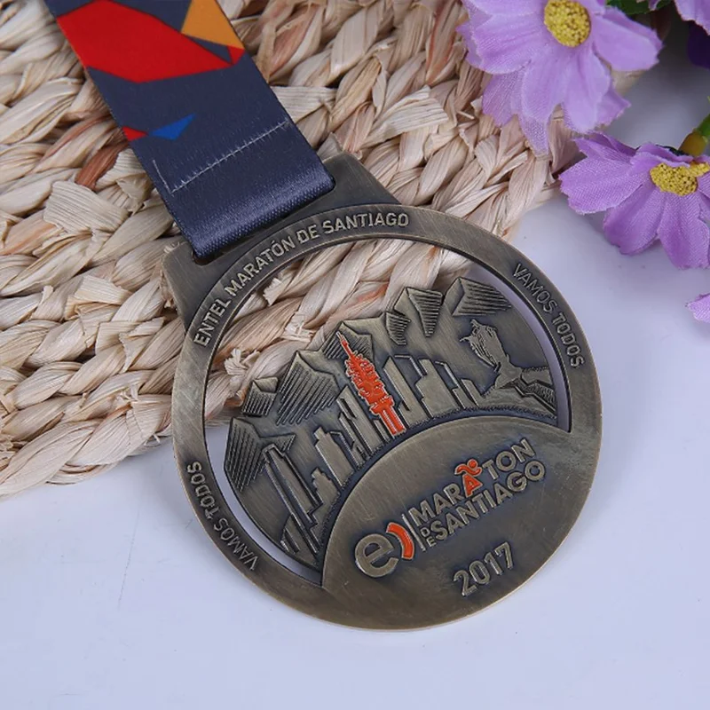 Custom 3D Antique Plating Marathon Medal