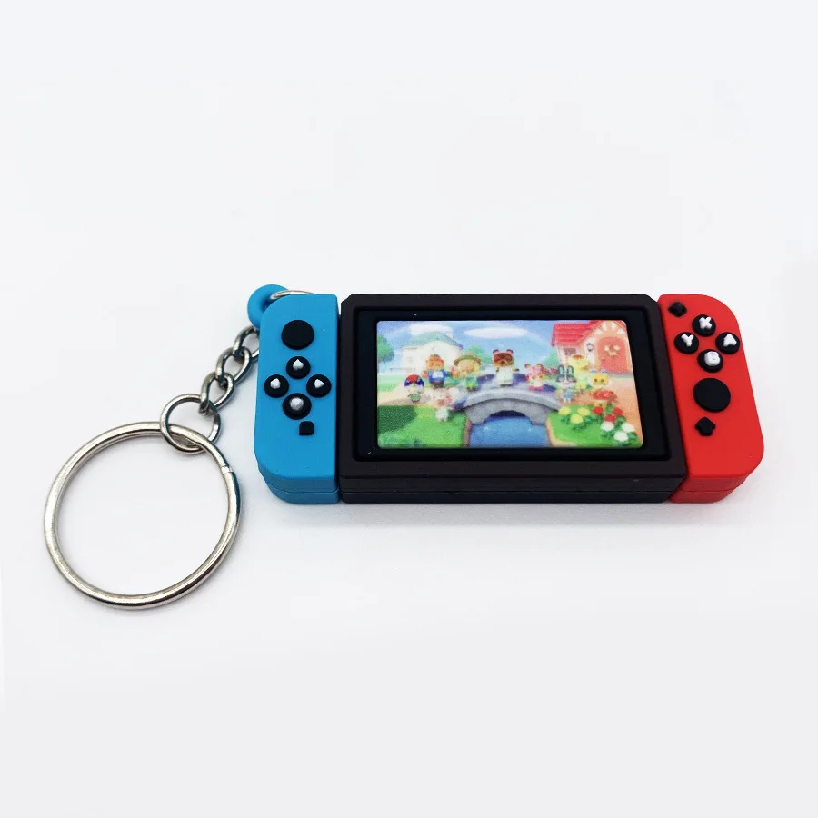 Mășină de jocuri Handle Switch Animal Crossing, brățări din PVC pentru chei, portmoneu, brățară pentru chei, colier pentru geantă, brățară moale din cauciuc, producători