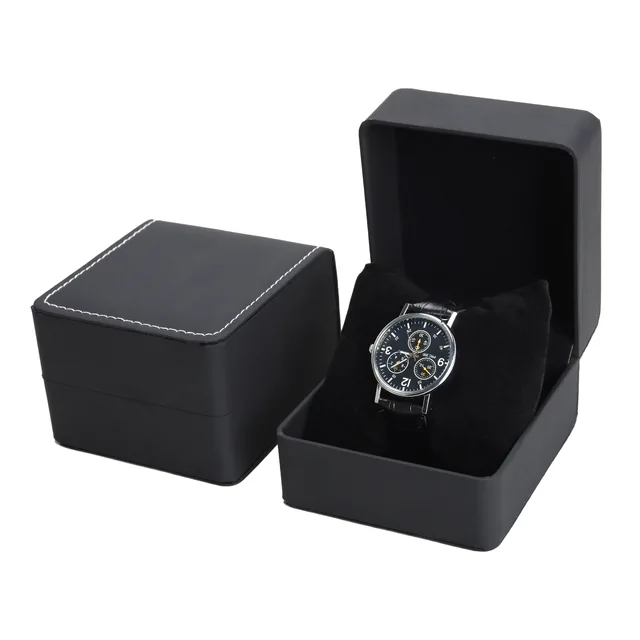 Custom Leather Watch Package Black Box for Man and Woman Wristwatch Wholesale Watch Gift Boxes High Quality Luxury Master Carton