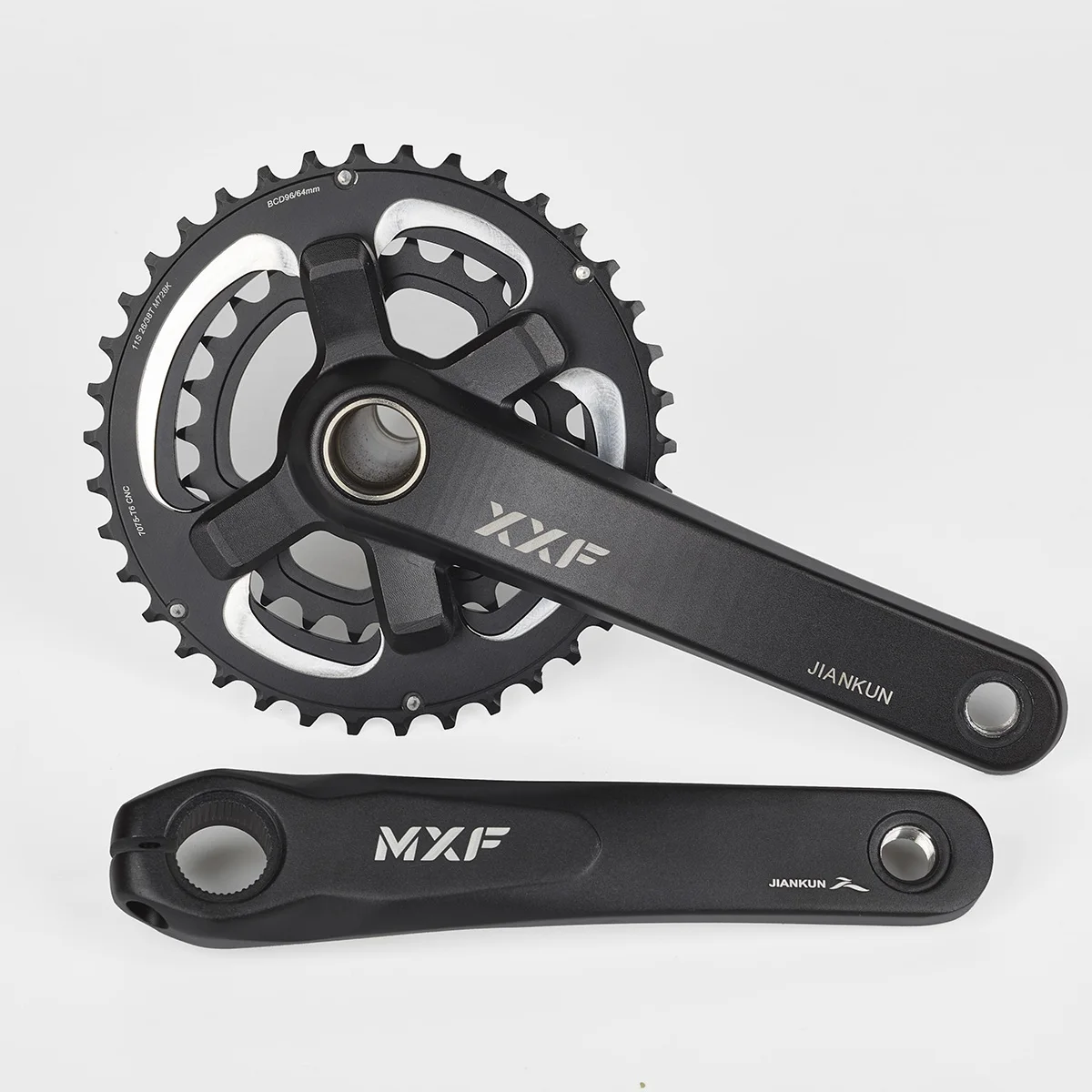 צמד מוטות סיבוב מאלומיניום לגלגל קבוע (Fixed Gear) עם שתי מהירויות, כולל גלגלת בידוד (BB24) מאלומיניום