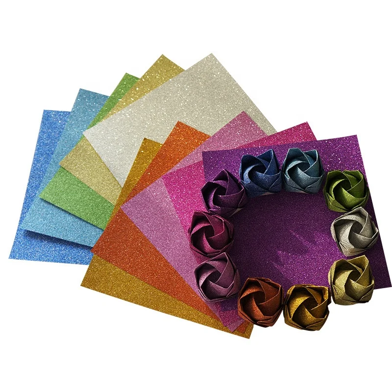 A4 Glitter Wrapping Paper Sparkle Shiny Glitter Cardstock Paper for DIY Arts 250 Gsm