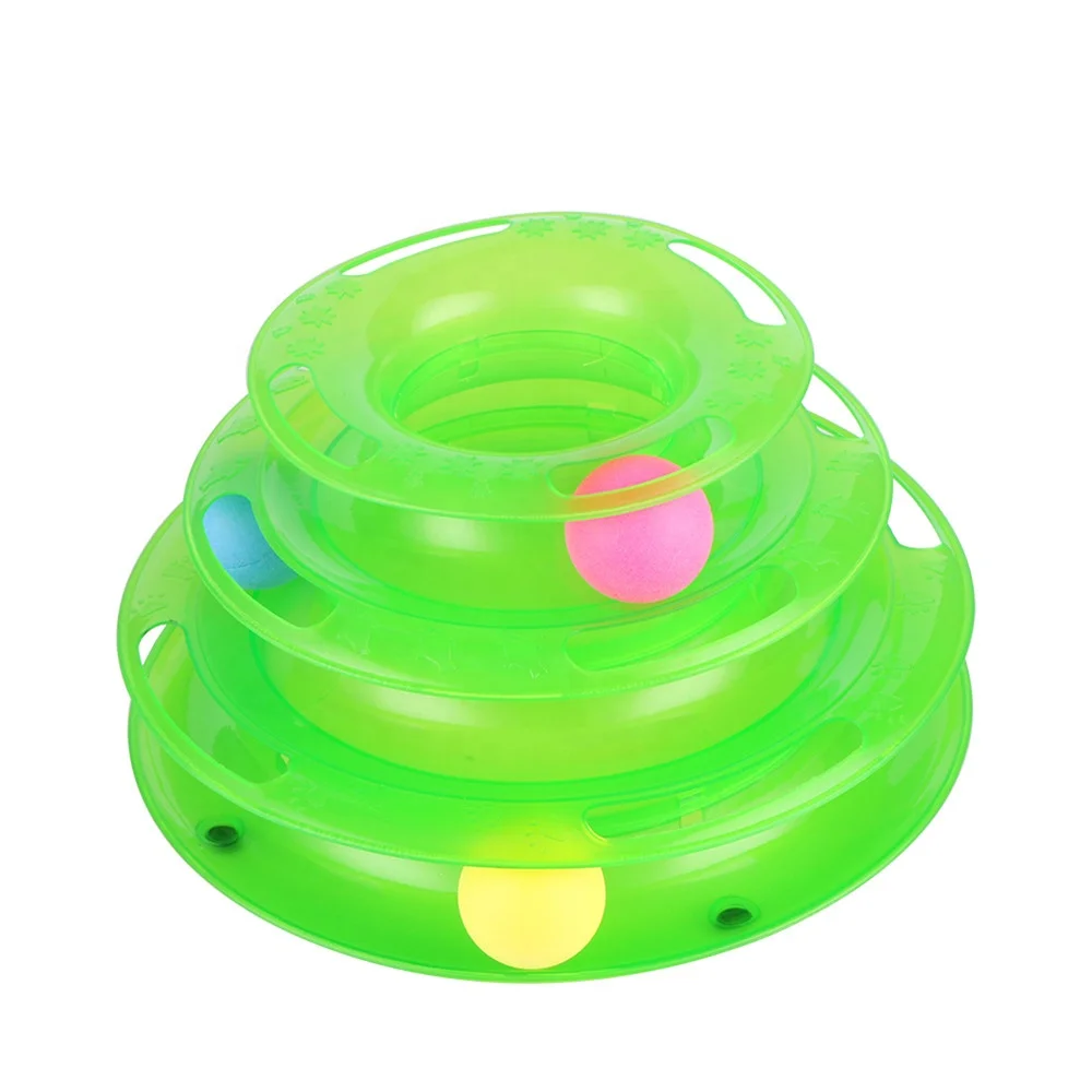 PET 7cm×6m 150cm/loop 莫奈小镇 Interactive Cat Toy Tower Tracks Disc - Eco-Friendly Fun