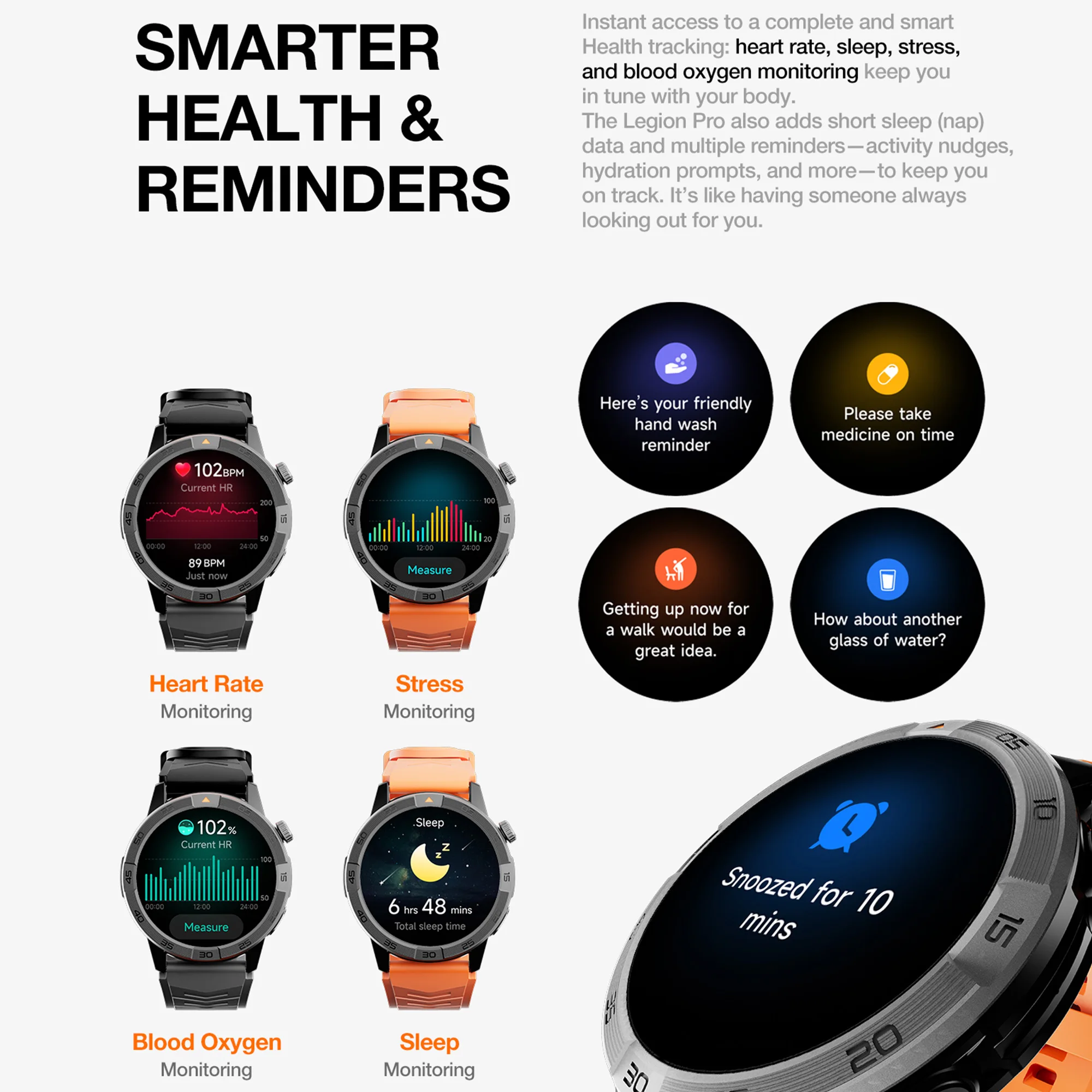 AGM Watch Legion Pro 防水スマートウォッチ 5ATM GPS 100以上の 