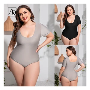 Aide Factory UPF50+ Plus Size Swimsuits Fashion Slim One Piece Sexy Large Size Swimwear for Fat Ladies OEM/ODM