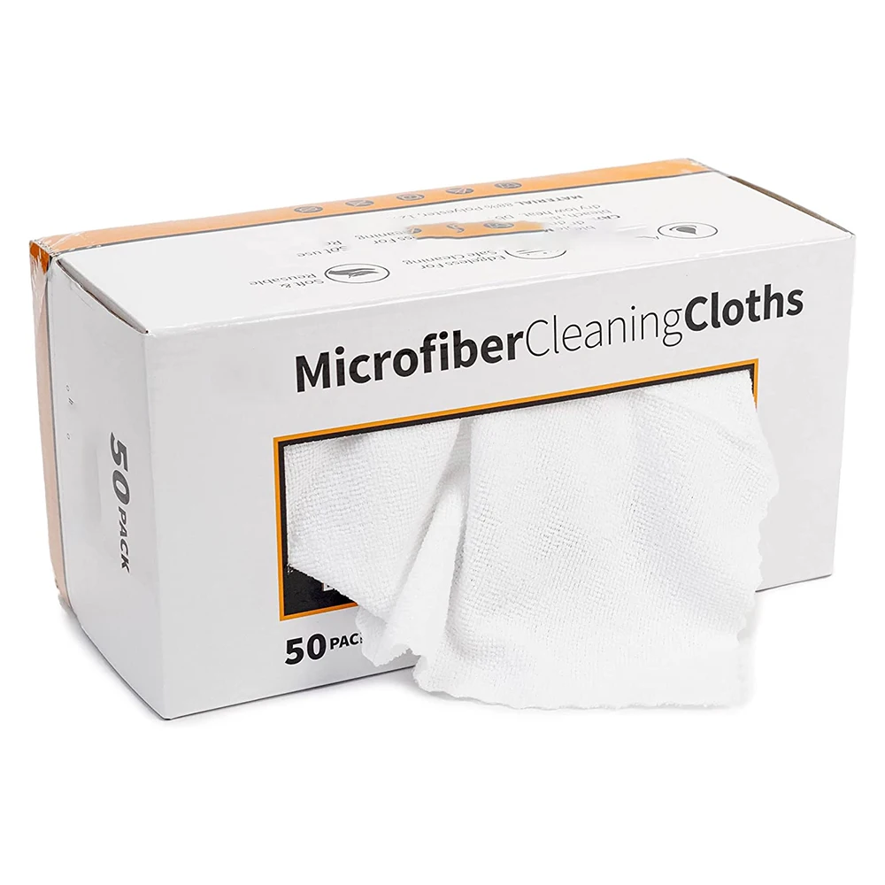 Custom Printing Disposable Small 40x40 Microfiber Cloth Non Woven Reusable Cleaning Wipe Lint