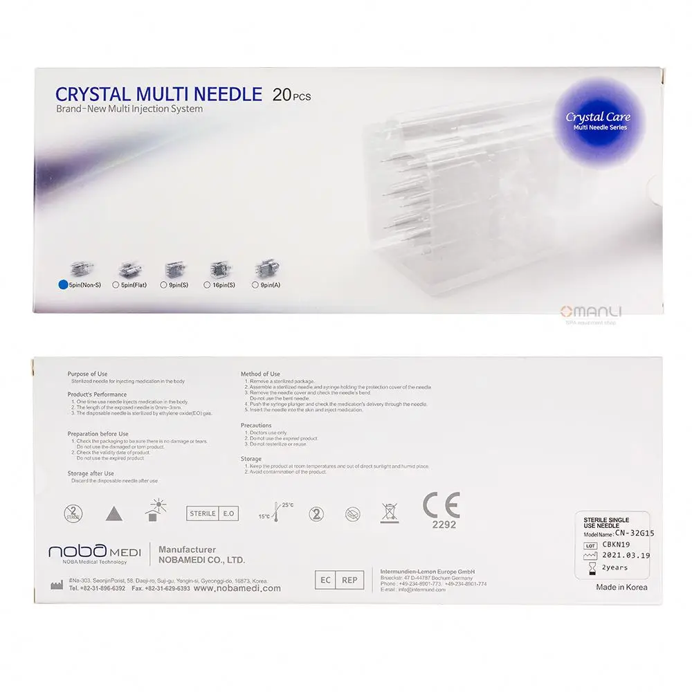 Crystal 5 Pin Multi Needle for Hyaluronic Acid Solution Serum Mesotherapy Injection