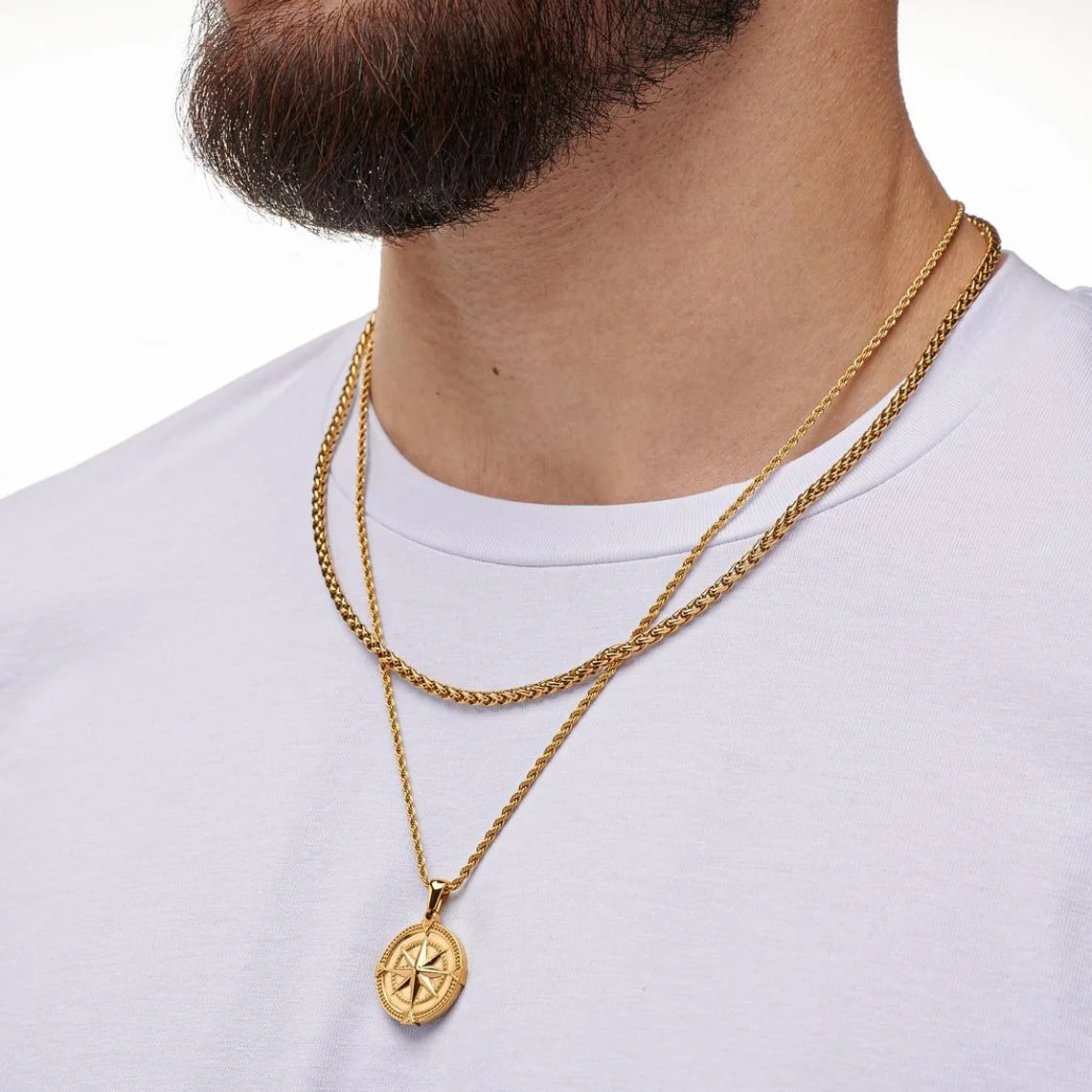 Collier Pendentif Homme Totem Soleil - Chaîne 60cm, Motif Amérindien Aigle, Vintage, Anti-ternissement, Cadeau - 9