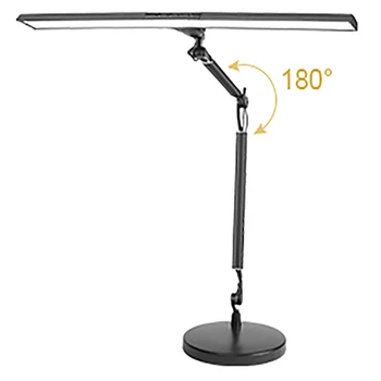 High CRI Flexible long metal Swing Arm acrylic wide led Desk Light Table Lamp for Office work designer Architect Task lamp
