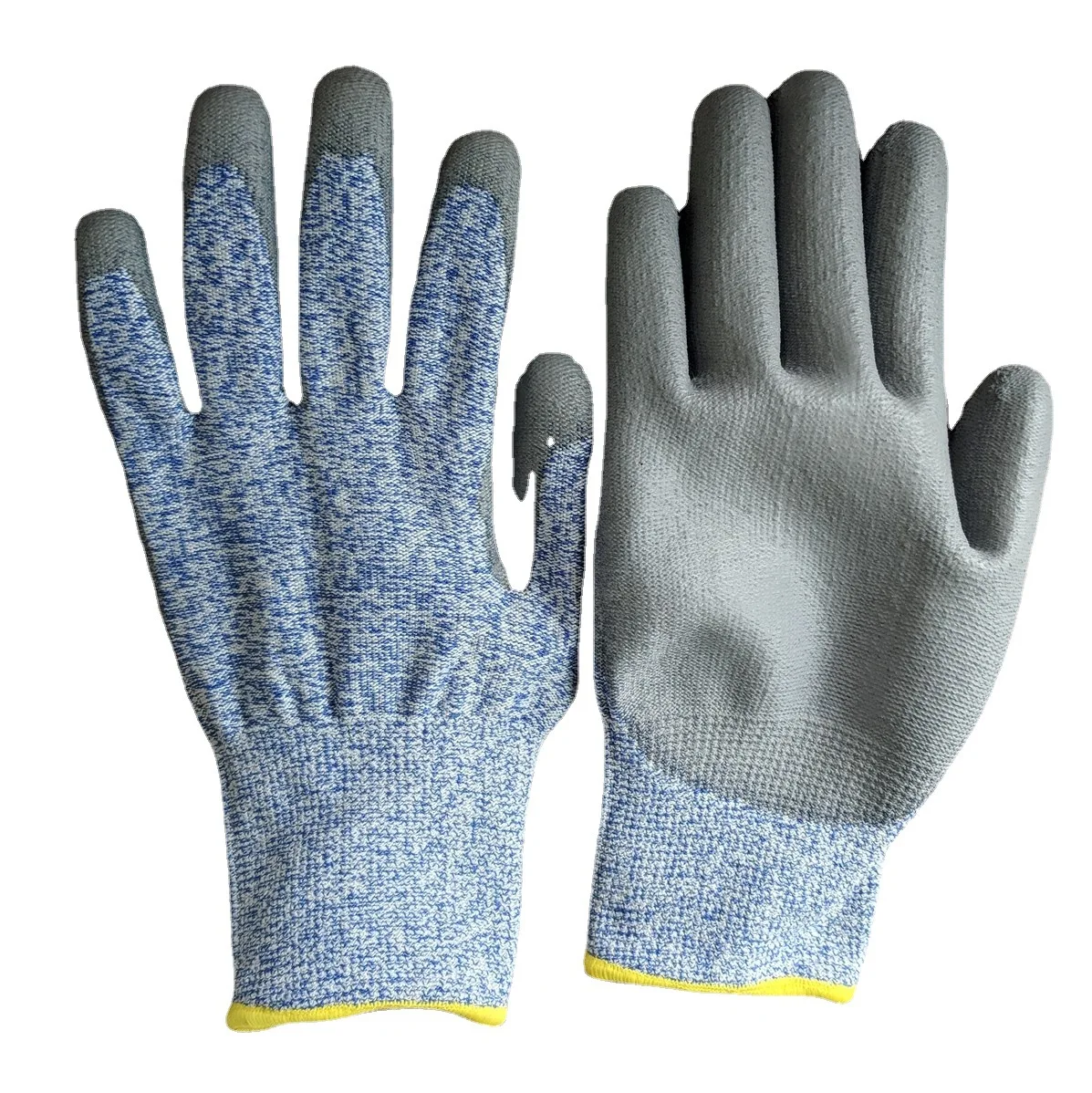 Перчатки трикотажные бесшовные с полиуретановым (полиуретановым) покрытием степень защиты 5 устойчивые к порезам перчатки для рабочих садовых и водителей упаковка россыпью