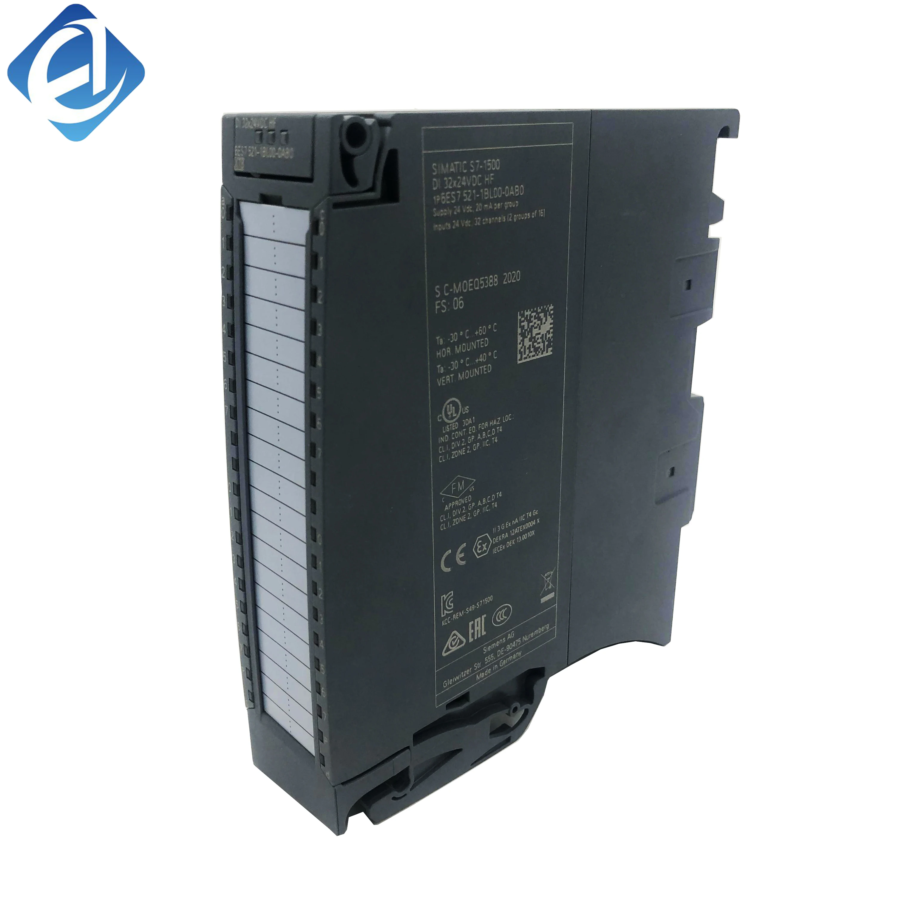 New Original 6ES7 521-1BL00-0AB0 6ES7521-1BL00-0AB0 digital input module for Siemens SIMATIC S7-1500 series PLC. Features 32-channel 24V DC input, electrical isolation, high-speed signal detection and comprehensive diagnostics. 