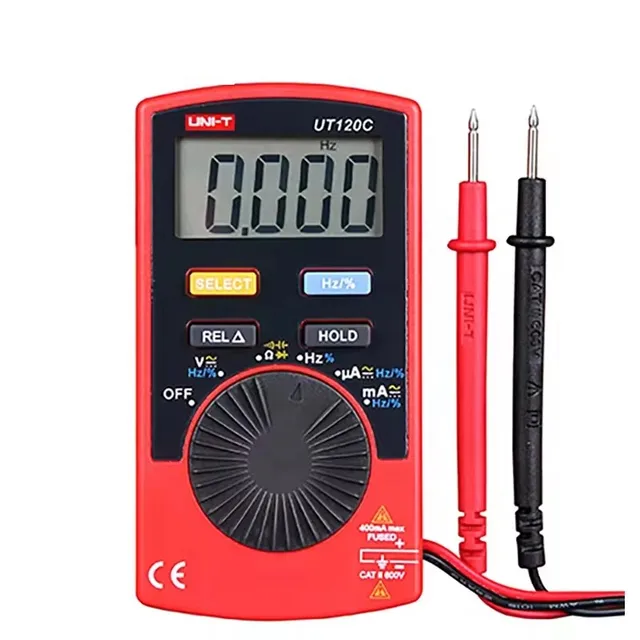 UNI-T UT120C Pocket Size Stype Digital Multimeter Auto Range Tester DC AC Voltage Diode Mini Electrical Meters LCD Display