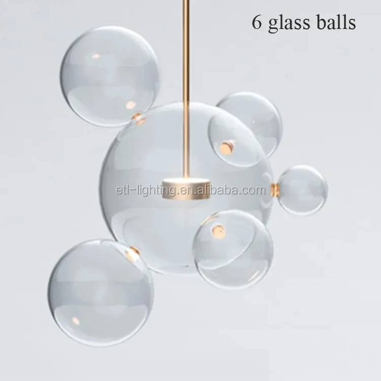 Bubble Hanging Pendant Led Glass Chandelier Lighting American Kitchen 