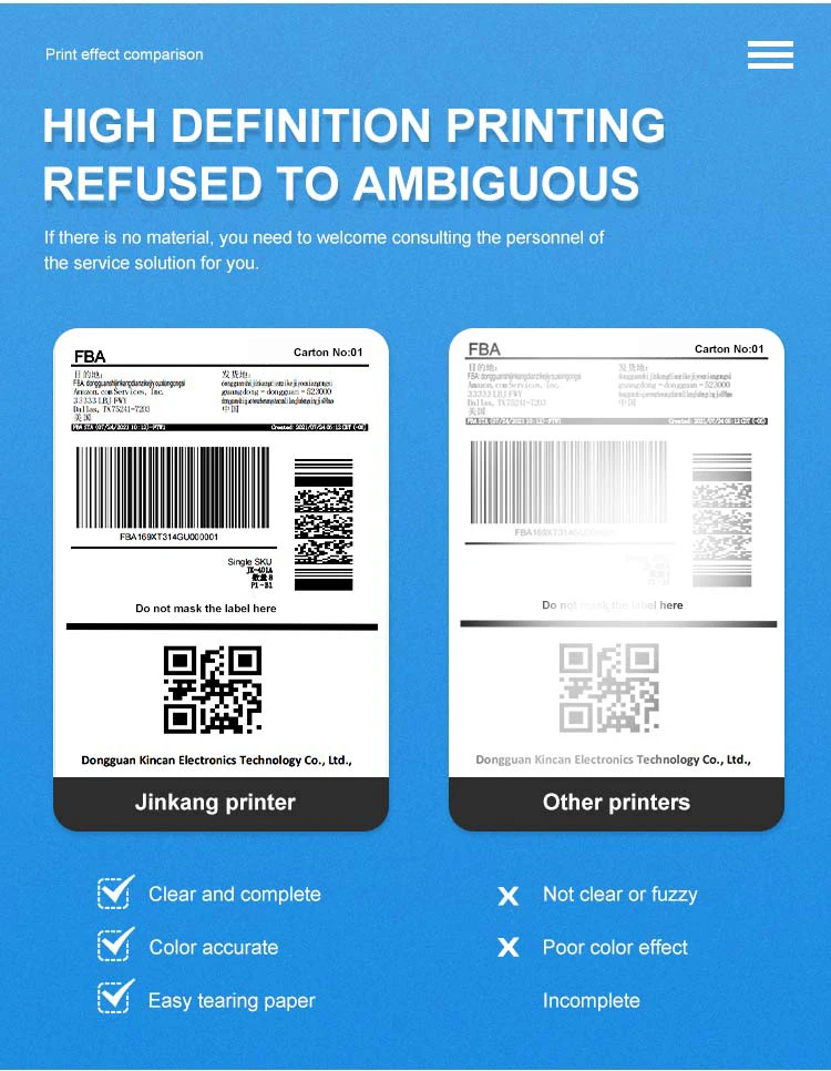 GOOJPRT Thermal Shipping Label Printer Compatible with Phone and Computer Free Software to Edit Barcode Maker