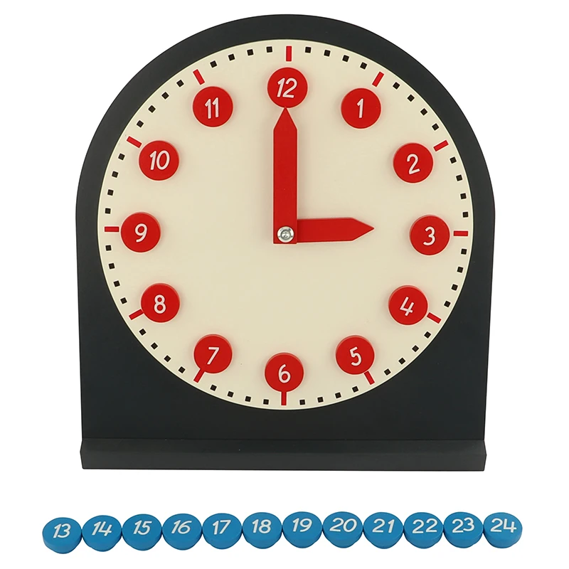 MA159 Montessori Clock with Moveable Hands for Nursery School  Mathematics Toy Montessori  Educational Toys