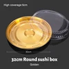 32cm luxury gold sushi box with lid