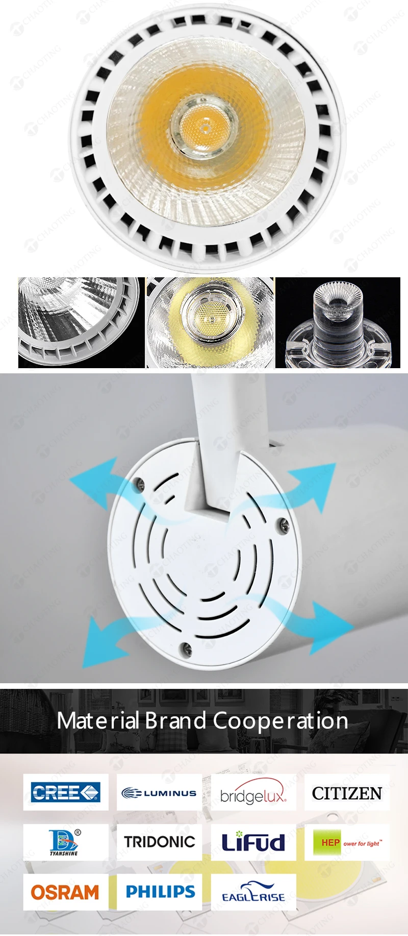 High Quality Led Track Lights High Lumen Ra90 2/3/4 Wire No Flicker Track  Lighting 10w 20w 30w 40w Cob Track Spot Light - Buy 30w Cob Modern High  Quality Focus Fixture Beam