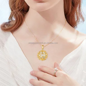 High Quality Classic Women Jewelry Gift Gold Rose Plated Heart Locket Wishing Ball Necklace Pendant for Pregnancy Gift
