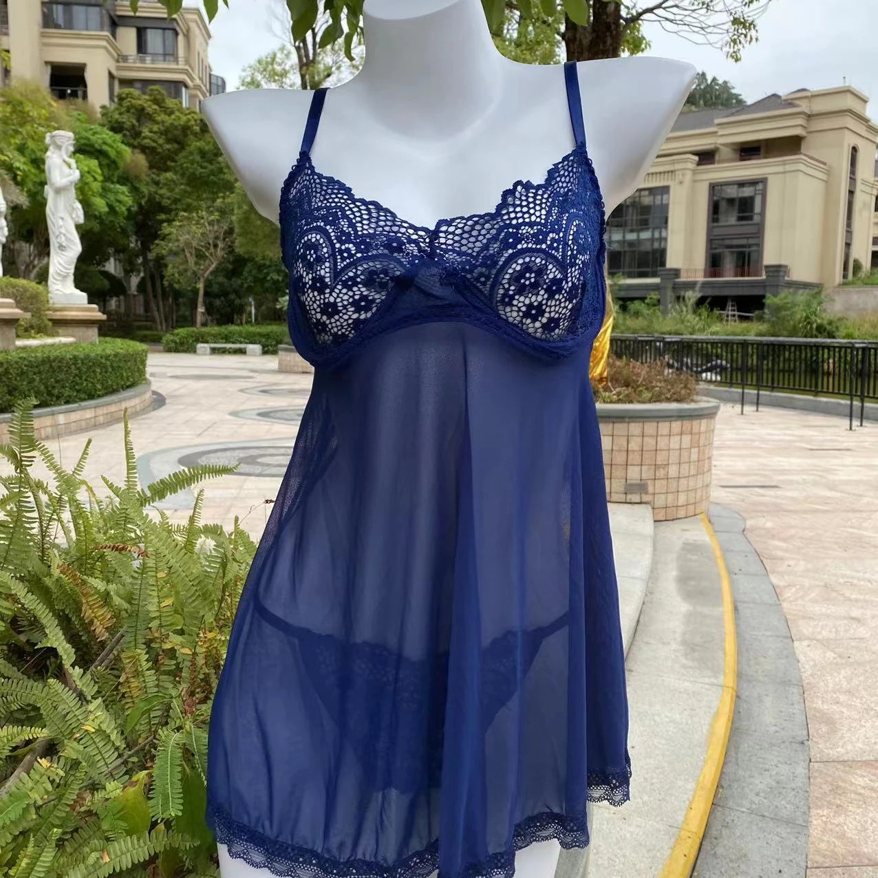 Sexy Erotic Lingerie Front Closure Babydoll Nightdress Thong Set Attractive Sleepwear Night Dress Robe Sexy Lingerie for Women Sexy Erotic Lingerie Front Closure Babydoll Nightdress Thong Set Attractive Sleepwear Night Dress Robe Sexy Lingerie for Women