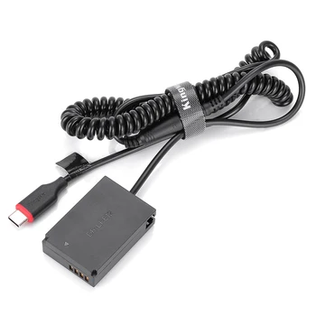 KingMa USB-C Power Adapter DC Coupler Dummy Battery LP-E12 for Canon EOS M M2 M10 M50 M100 100D Cameras