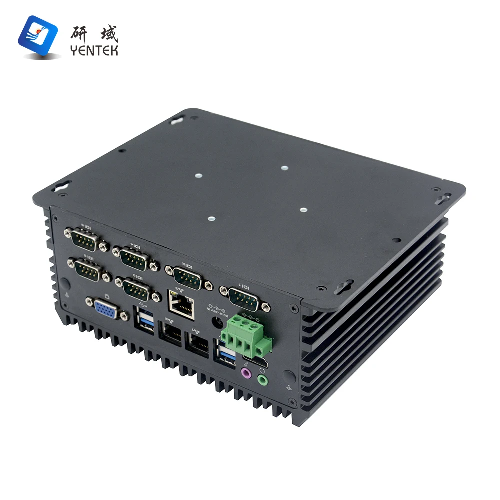 ПК встроенный intel i7 6-10th gen 2 DDR4 win10 linux ubuntu MSATA VGA HD LAN GPIO 6 RS232 485 DB9 COM безвентиляторный промышленный