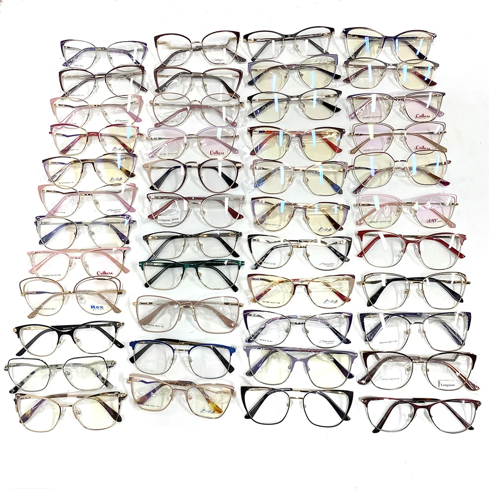 Wholesale Assorted Cheap Price Eyeglasses Frame Metal Stock Ready