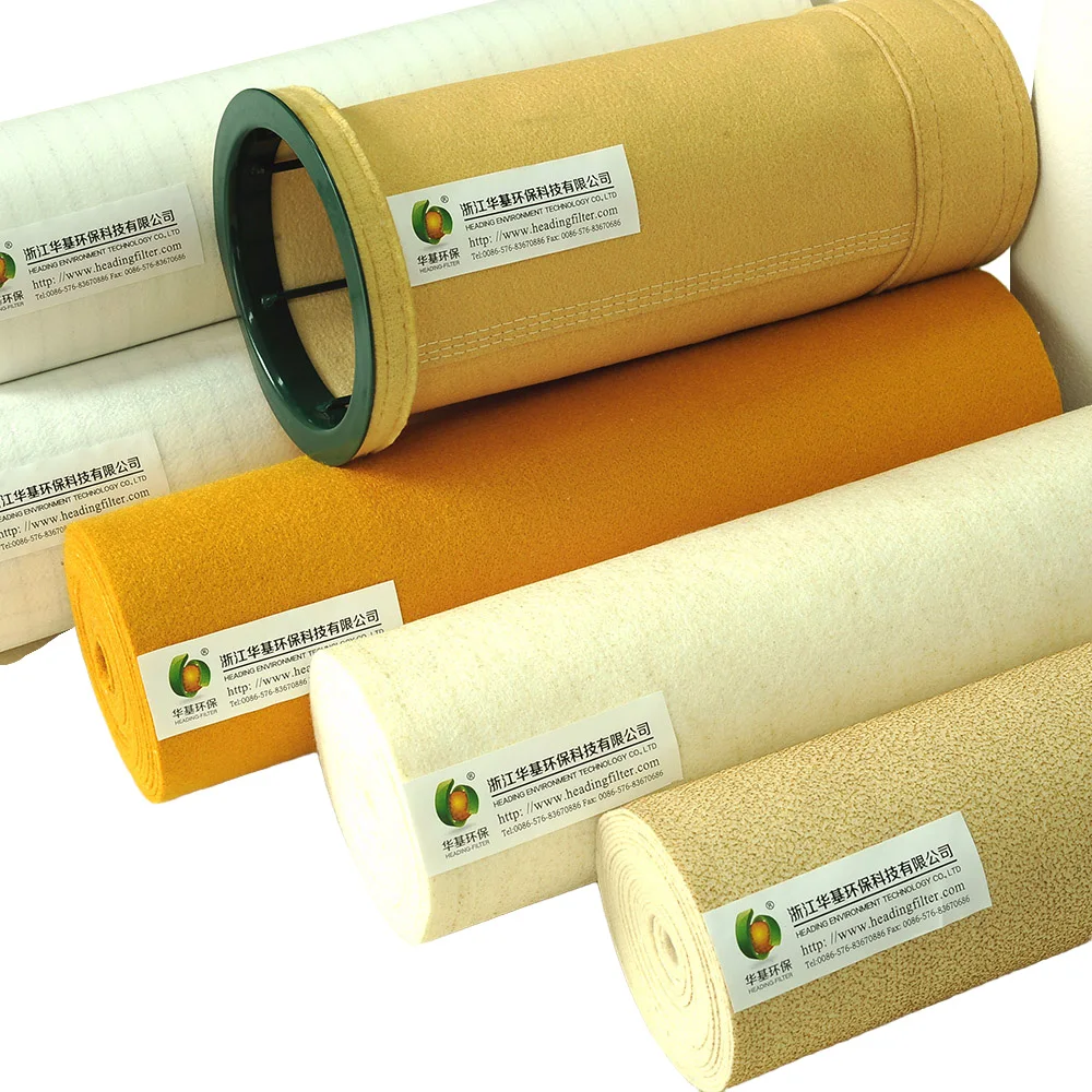good quality P84 high temperature industrial nonwoven needle punched dust filter fabrics felt
