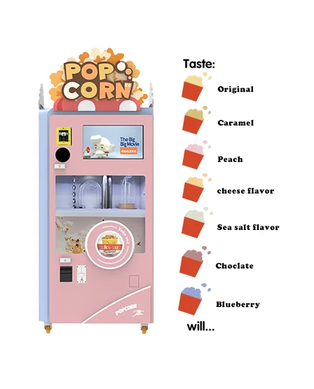 Automatic Popcorn Machine Can Choose the Taste of Self-creation and Marketing Own Factory Provide Raw Materials and Accessories