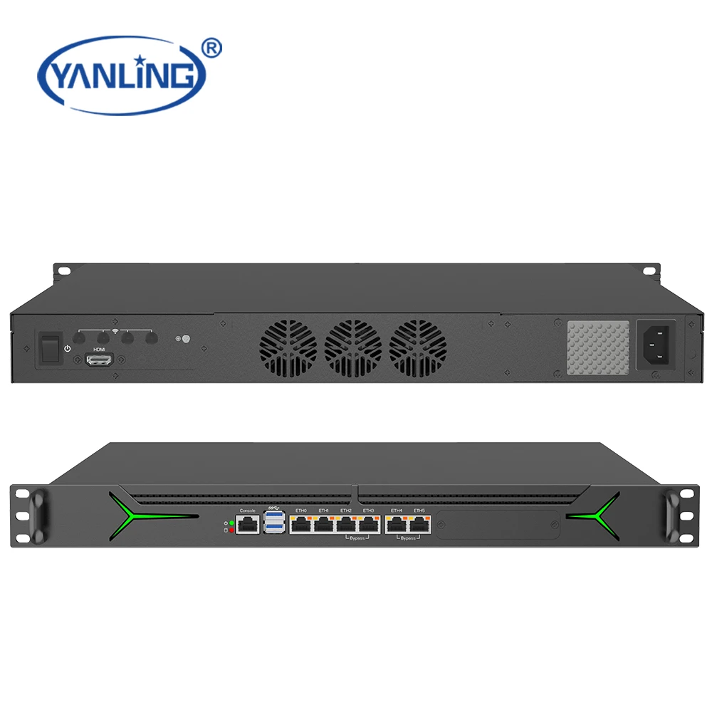 1u防火墙路由器spf支持第12或第13代I3/I5/I7 4X10 SFP 1U 2U机架安装防火墙设备