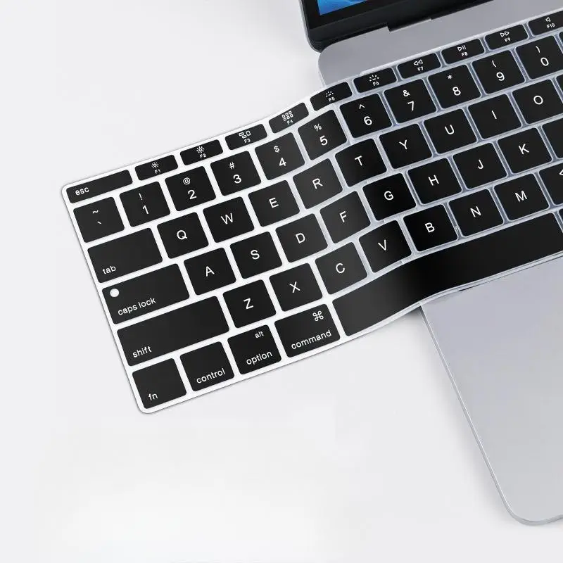 product transparent clear black tpu pvc protective keyboard film for macbook air pro m1 m3 13 14 15 inch-6