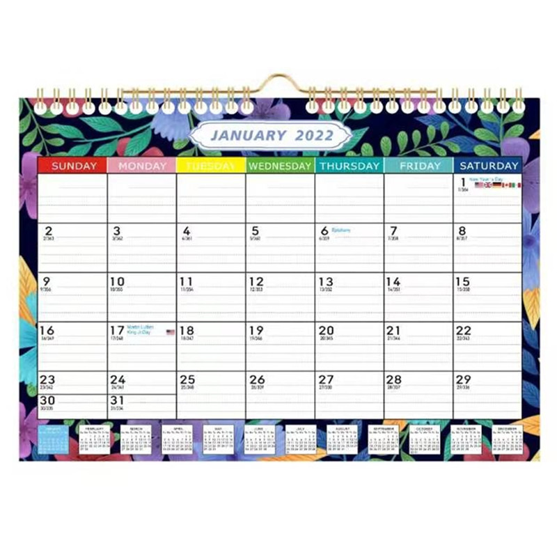 Настольный календарь OEM & ODM 2022-2023 Настольный/настенный может использоваться на протяжении всего 2022 года подарочная продукция заказ подарки