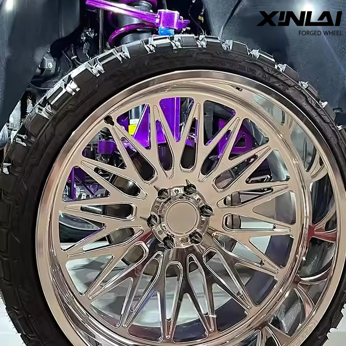XL Deep Dish Chrome Mesh Design Off-Road Wheel 5x127 5x139.7 6x139.7 Car Alloy Wheel Rim for Toyota Hilux Jeep Wrangler - Image 4