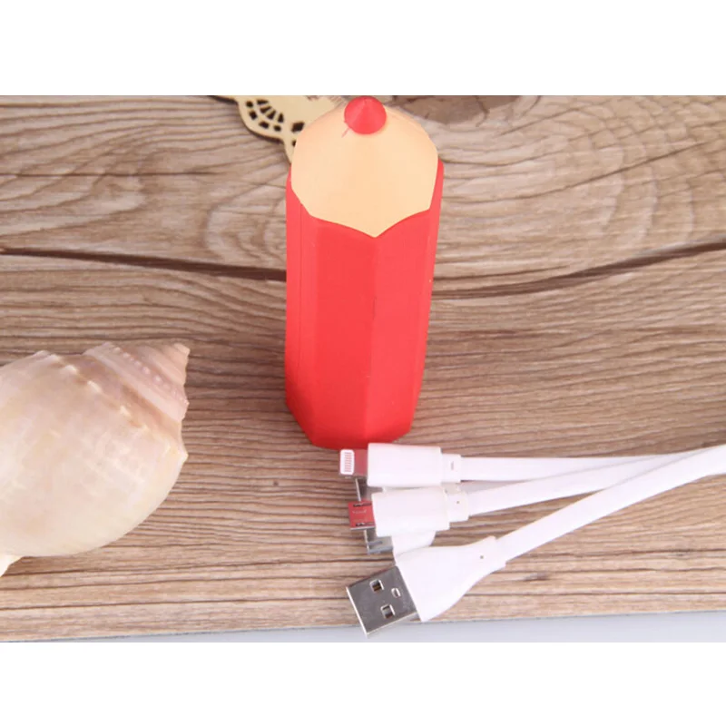 Customize OEM  Pencil Shape Power Bank 2800mAh Cell Phone Charger