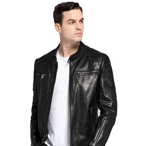 2023 Cowhide Premium Quality Genuine Leather Jacket Coats Mens Made in China
