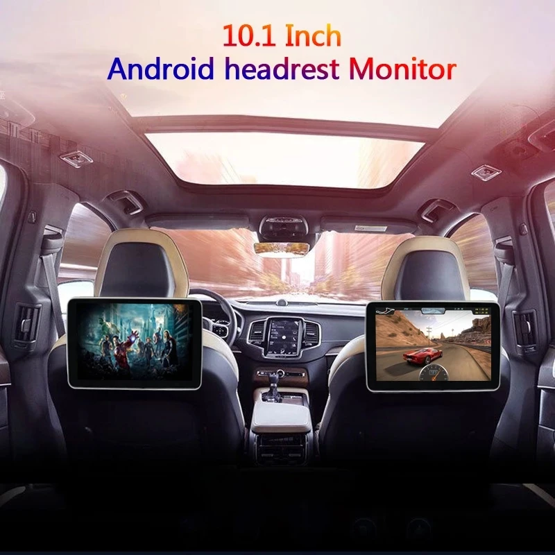 Android 10.0 Multifunction Car Monitor Headrest TV 4K with GPS LCD Touch Screen for Mercedes Benz Supports WiFi Bluetooth USB