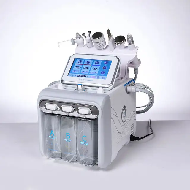 2024 6 in 1 Hydrodermabrasion Skin Care Hydro Hydra Water Facial Machine With Led Mask hydra beauty facial Machine