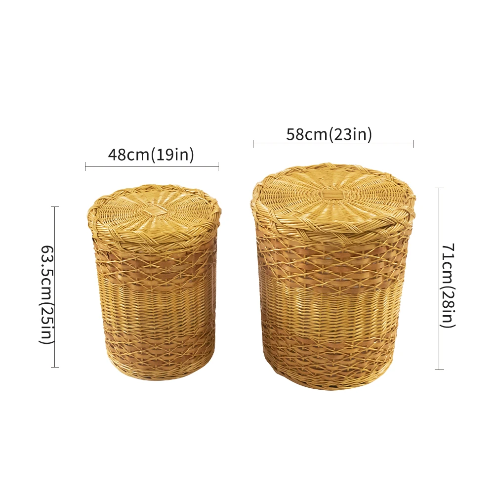 JY Foldable PA+PE Wicker White 1 Piece Penguin Shape Clothing Organizer Laundry Basket for Wardrobe and Bathroom