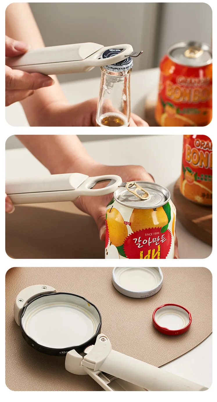 New Multifunctional Retractable Bottle Opener,Adjustable Multifunctional Stainless Steel Can