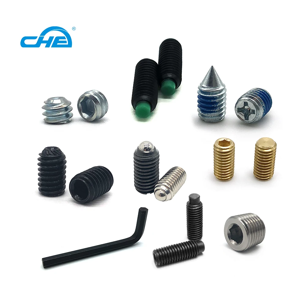 Tùy chỉnh thép không gỉ din913 A2 điểm phẳng Grub Vít Hex ổ cắm Bộ vít