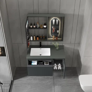 Supply small corner new design modern Vanity Solid Wooden basin PVC Bathroom Cabinets