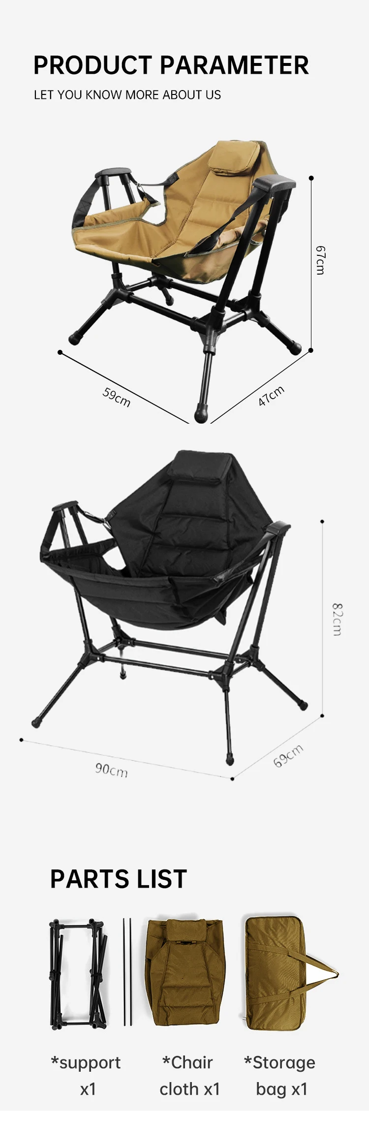 Outdoor Folding Bulk Hammock Rocking Swinging Relax Camping Chair for ...