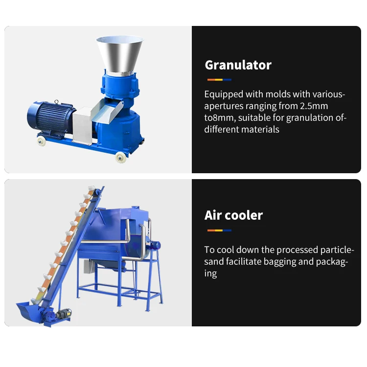 New 3000kg/h Feed Pelletizer Machine Animal Poultry Feed Pellet Production Line Feed Mixer Machine