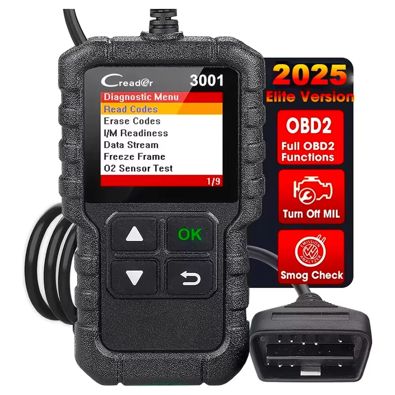 LAUNCH  Creader 3001 Obd2 Scanner Engine Fault Code Reader Mode 6 Can Diagnostic Scan Tool for All Obdii Protocol Cars