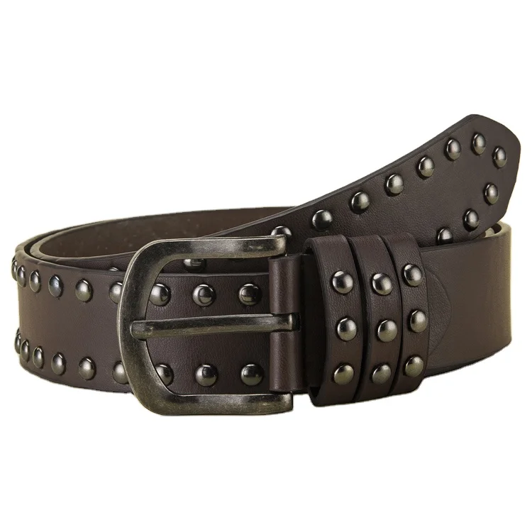 Punk Rock Rivets Leather Belt 